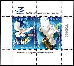 Europe 2023 - Peace the greatest value of humanity - stamps
