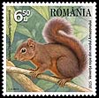 Romania new post stamp Squirrels