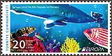 Turkey new post stamp Europe 2024 - underwater fauna and flora